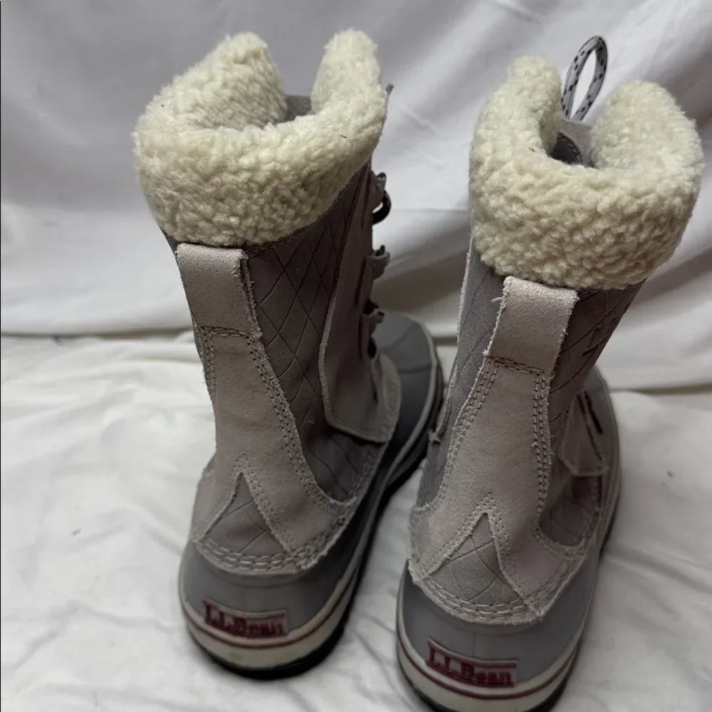 Women's L.L.Bean Insulated Gray Winter Duck Boots. Style#‎ 284882. Size 8.